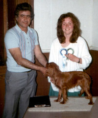 Aged 15 winning both Puppy and Adult ringcraft handling competition with Buddy aged 9mths